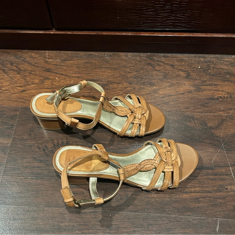 White Mountain tan kitten block heel sandal - Picture 6 of 6